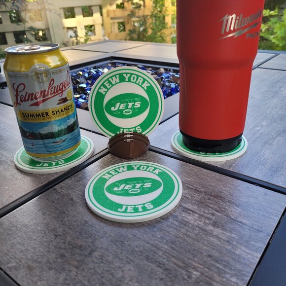 New York Jets Coasters Set - 3D Printed - (Set of 4) - Picture 2 of 4